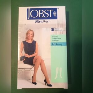 Jobst Ultra Sheer Knee High, Black, Women's Compression Stocking